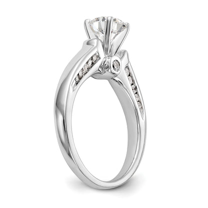 14k White Gold Simulated Diamond Engagement Ring