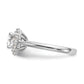 14k White Gold Round Halo Simulated Diamond Engagement Ring