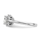 14k White Gold Princess Halo Engagement Simulated Diamond Ring