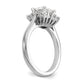 14k White Gold Princess Halo Engagement Simulated Diamond Ring