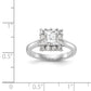 14kw Princess Halo Engagement Simulated Diamond Ring