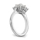 14k White Gold Cushion Halo Engagement Simulated Diamond Ring
