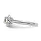 14k White Gold Round Halo Simulated Diamond Engagement Ring