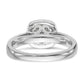 14kWhite Gold Round Halo Simulated Diamond Engagement Ring