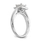 14k White Gold Princess Halo Simulated Diamond Engagement Ring