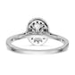 1/3 Ct. Natural Diamond Semi-mount Oval Halo Engagement Ring in 14K White Gold