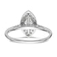 1/3 Ct. Natural Marquise Cut Diamond Semi-mount Engagement Ring in 14K White Gold