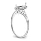 1/3 Ct. Natural Marquise Cut Diamond Semi-mount Engagement Ring in 14K White Gold