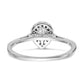 1/3 Ct. Natural Pear Shape Diamond Semi-mount Engagement Ring in 14K White Gold