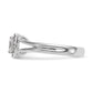14kw Princess Halo Simulated Diamond Split Shank Engagement Ring