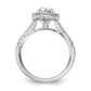 14kw Round Halo Engagement Simulated Diamond Ring