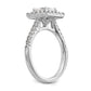 14kw Square Halo Simulated Diamond Engagement Ring