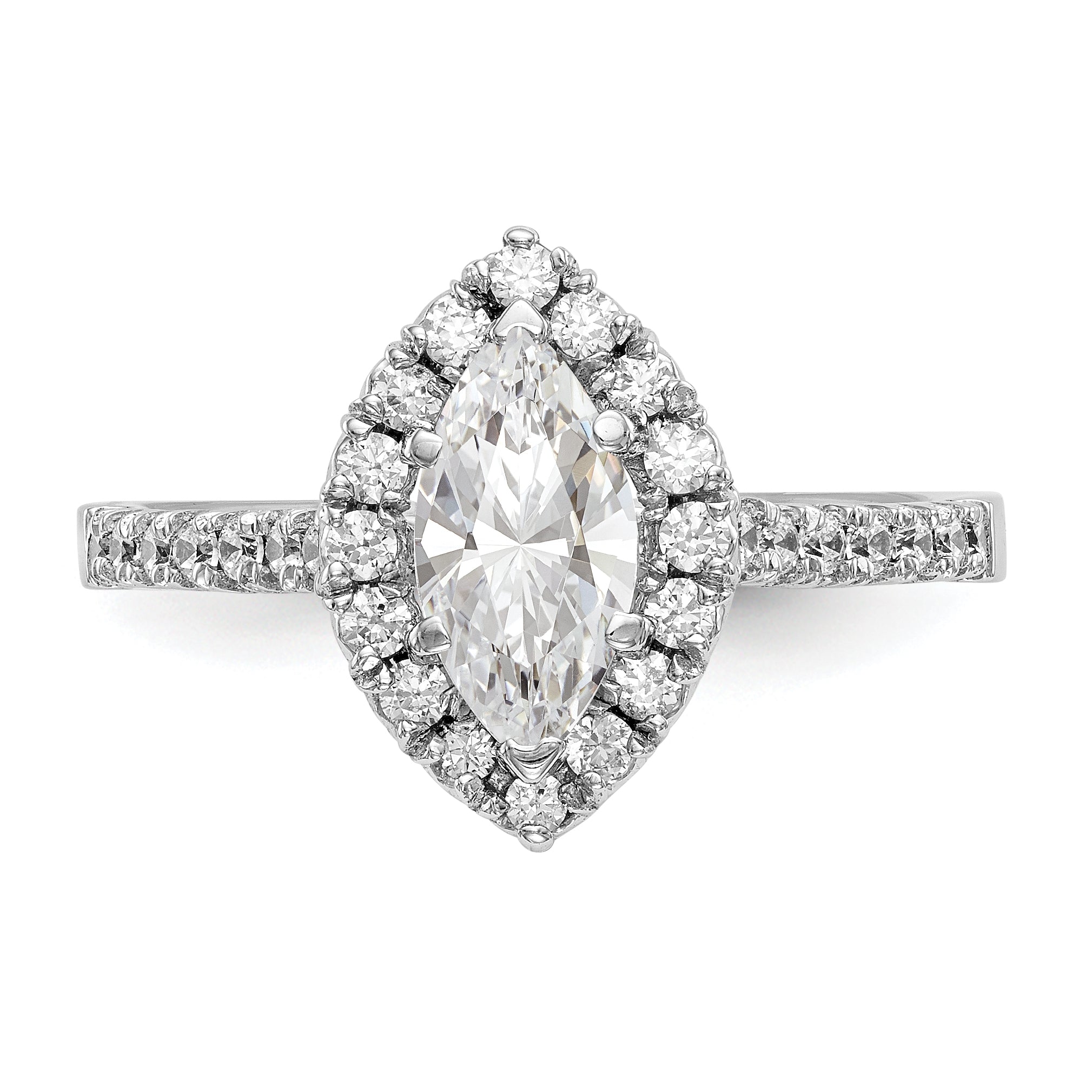 14KW DIAMOND MARQUISE HALO TO FIT 3/4 CT CTR CZ