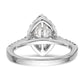 14kw Marquise Halo Simulated Diamond Engagement Ring