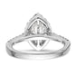 14KW DIAMOND MARQUISE HALO TO FIT 3/4 CT CTR CZ