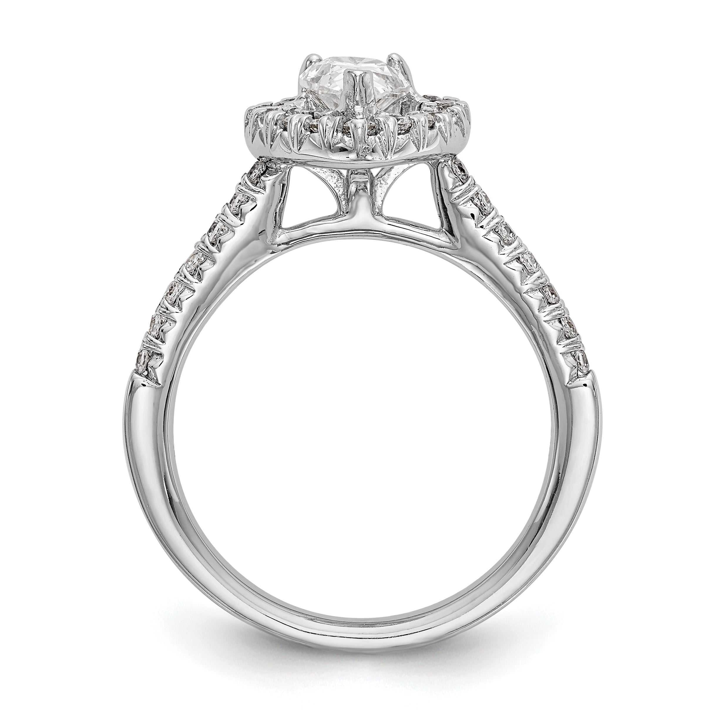 14KW 1/2 CT HALO SEMI FOR 1 1/5 PEAR CTR