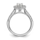 14KW 1/2 CT HALO SEMI FOR 1 1/5 PEAR CTR