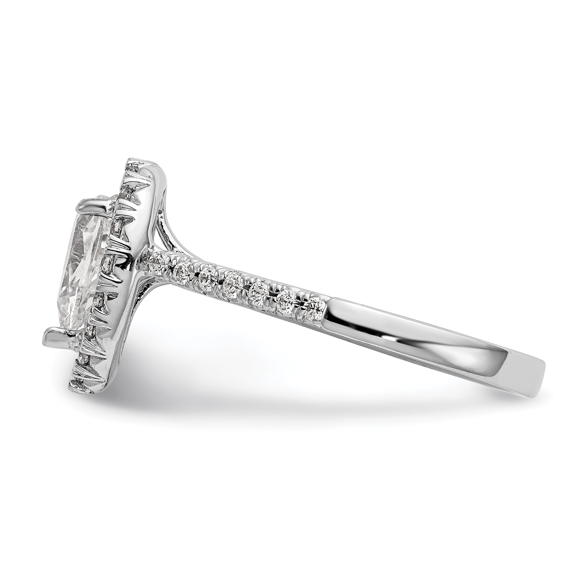 14KW 1/2 CT HALO SEMI FOR 1 1/5 PEAR CTR