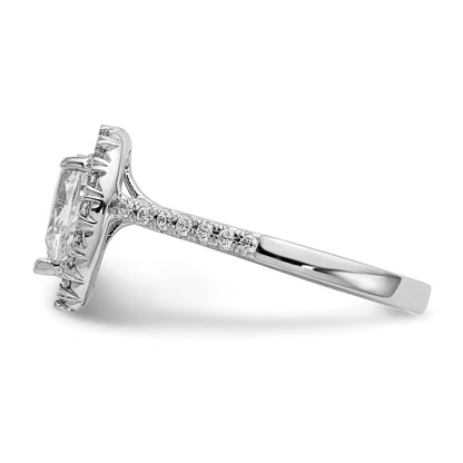 14KW 1/2 CT HALO SEMI FOR 1 1/5 PEAR CTR