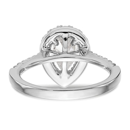 14KW 1/2 CT HALO SEMI FOR 1 1/5 PEAR CTR