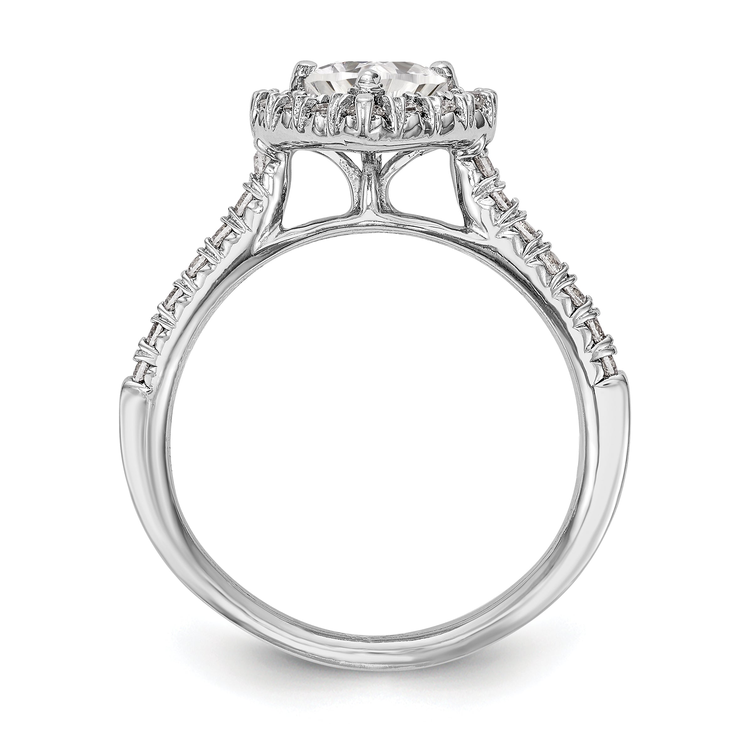 14KW DIA HEART SHAPED HALO TO FIT 1/2 CT CTR