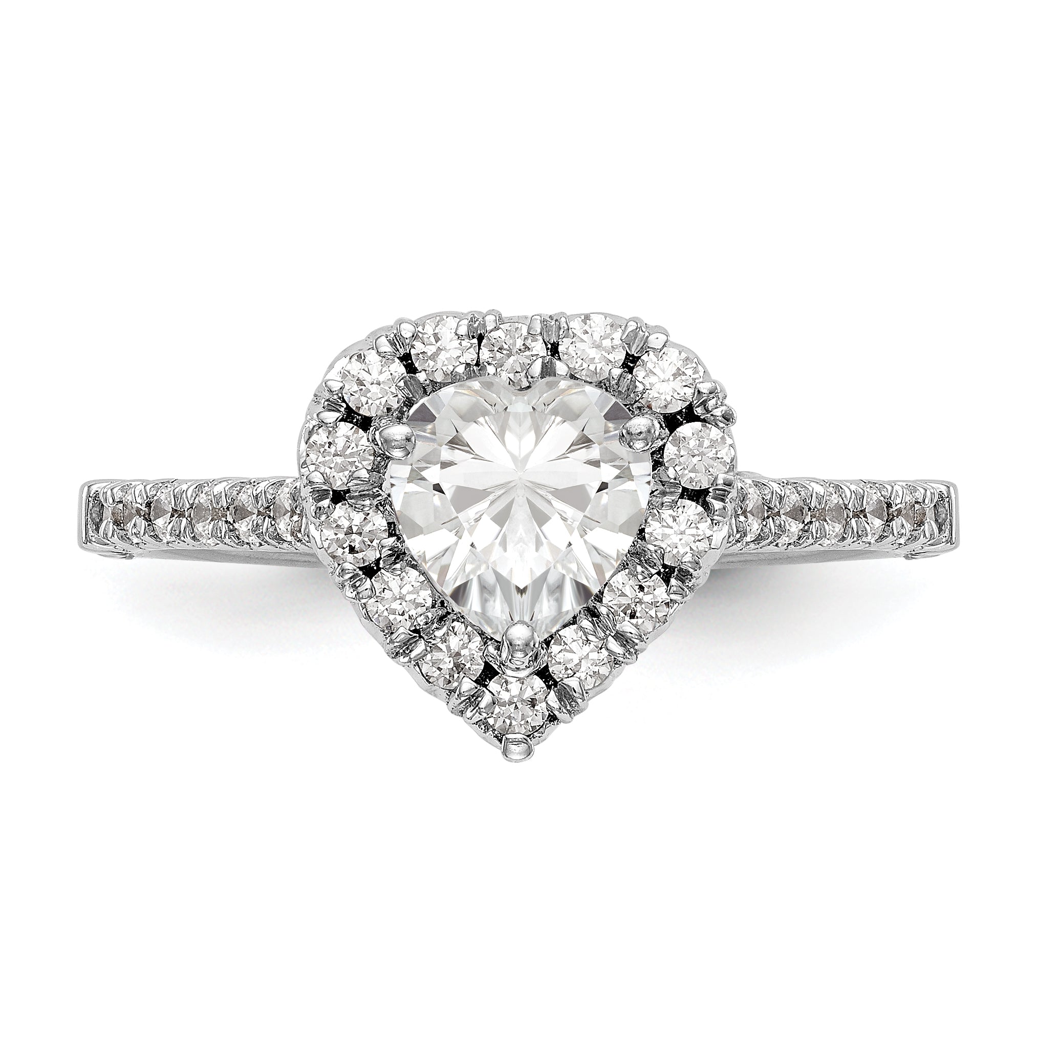 14KW DIA HEART SHAPED HALO TO FIT 1/2 CT CTR