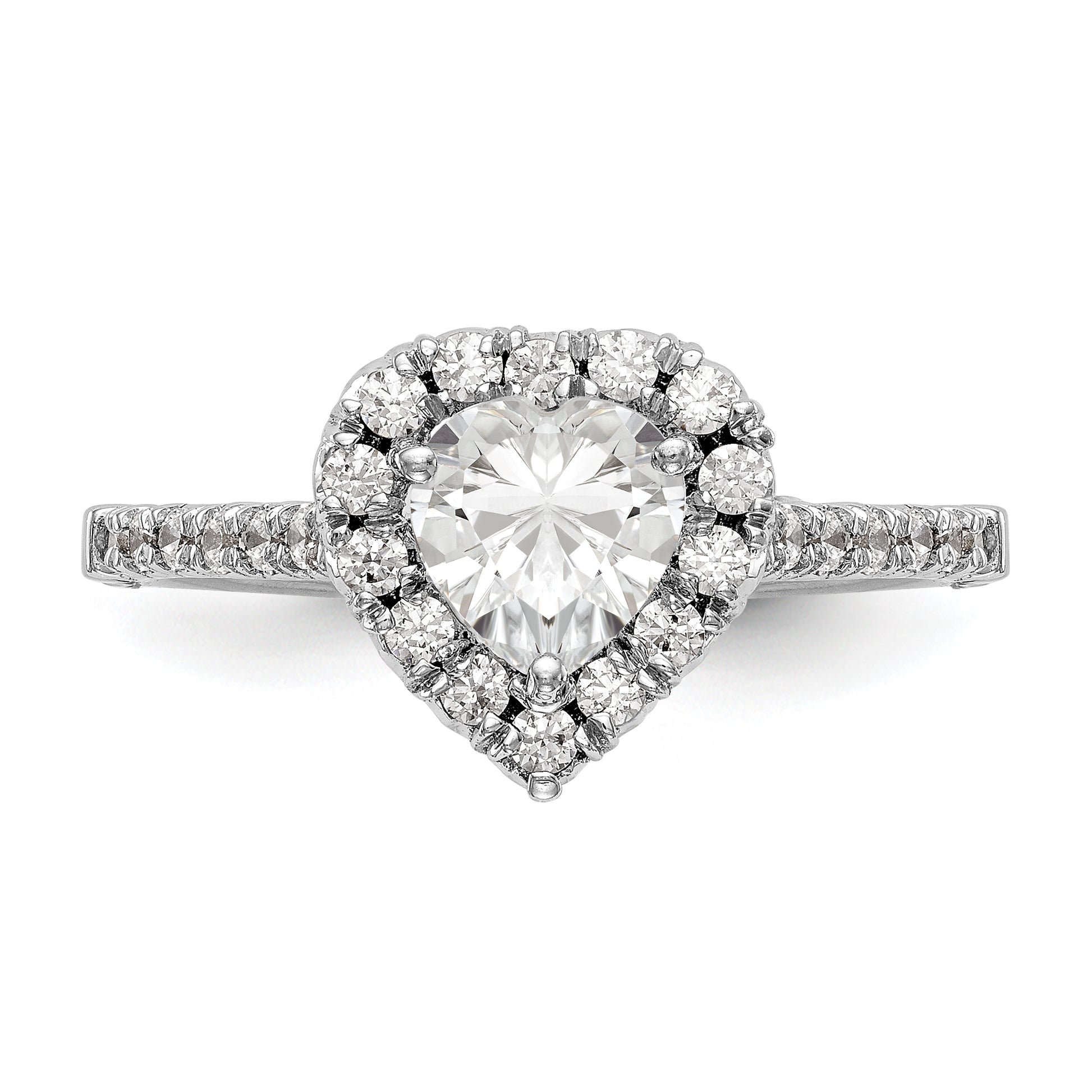 14KW DIA HEART SHAPED HALO TO FIT 1/2 CT CTR