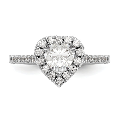 14KW DIA HEART SHAPED HALO TO FIT 1/2 CT CTR