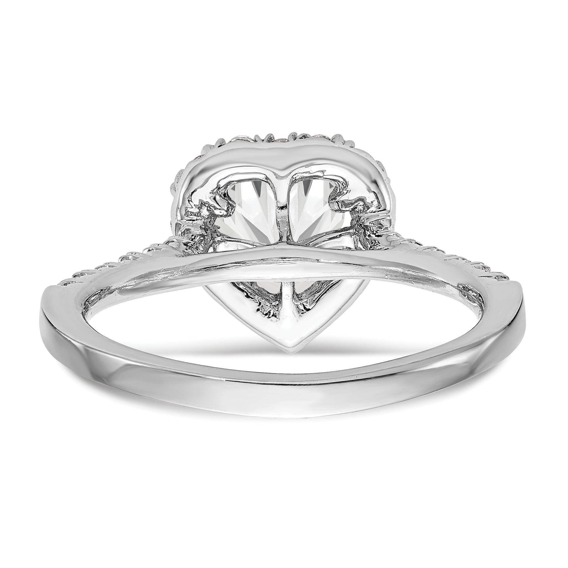 14KW DIA HEART SHAPED HALO TO FIT 1/2 CT CTR