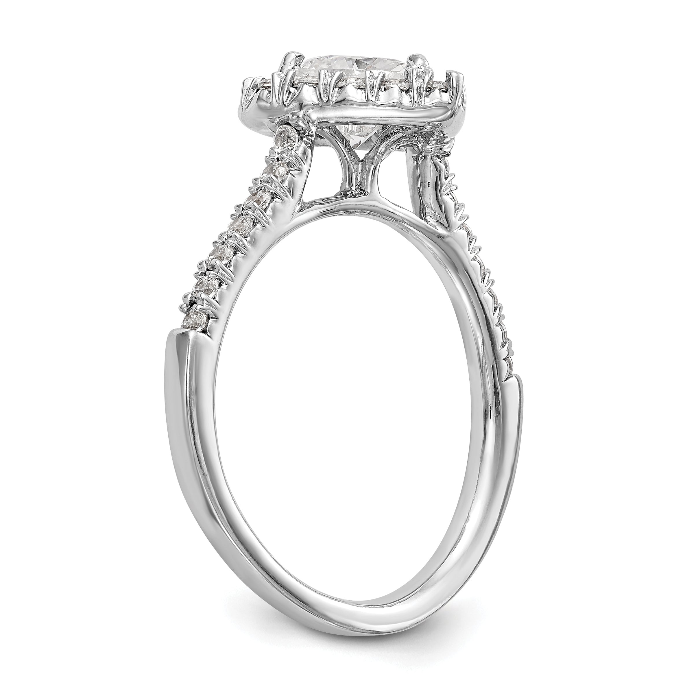14KW DIA HEART SHAPED HALO TO FIT 1/2 CT CTR