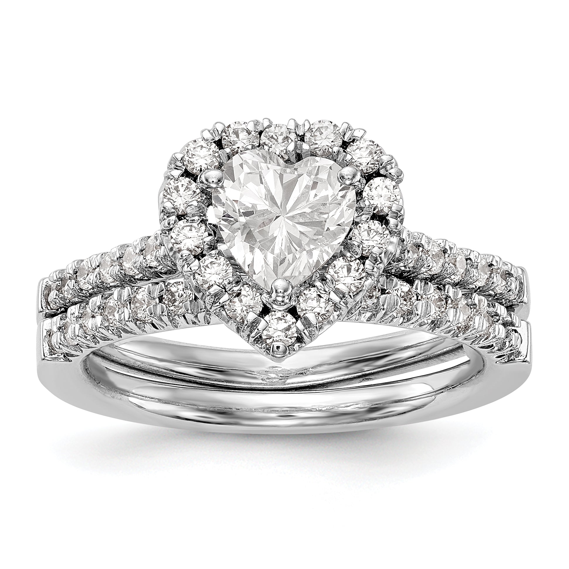 14KW DIA HEART SHAPED HALO TO FIT 1/2 CT CTR