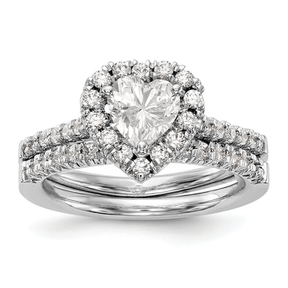 14KW DIA HEART SHAPED HALO TO FIT 1/2 CT CTR
