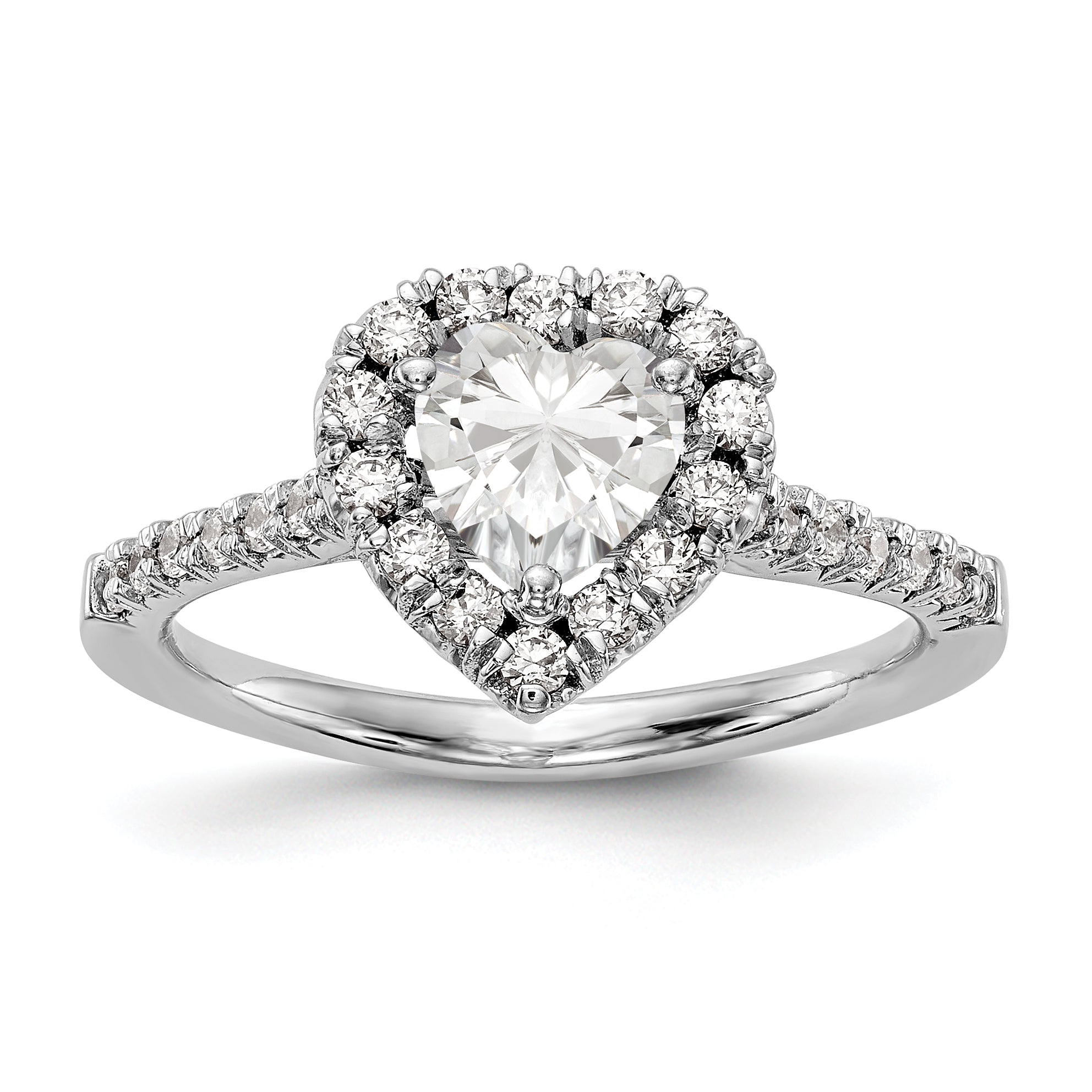 14KW DIA HEART SHAPED HALO TO FIT 1/2 CT CTR