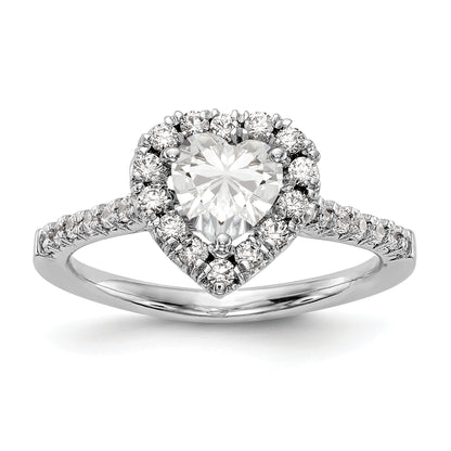 14KW DIA HEART SHAPED HALO TO FIT 1/2 CT CTR