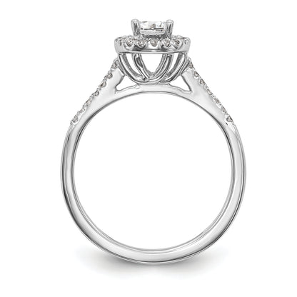 3/4 Ct. T.W. Natural Diamond Halo Engagement Ring in 14K White Gold