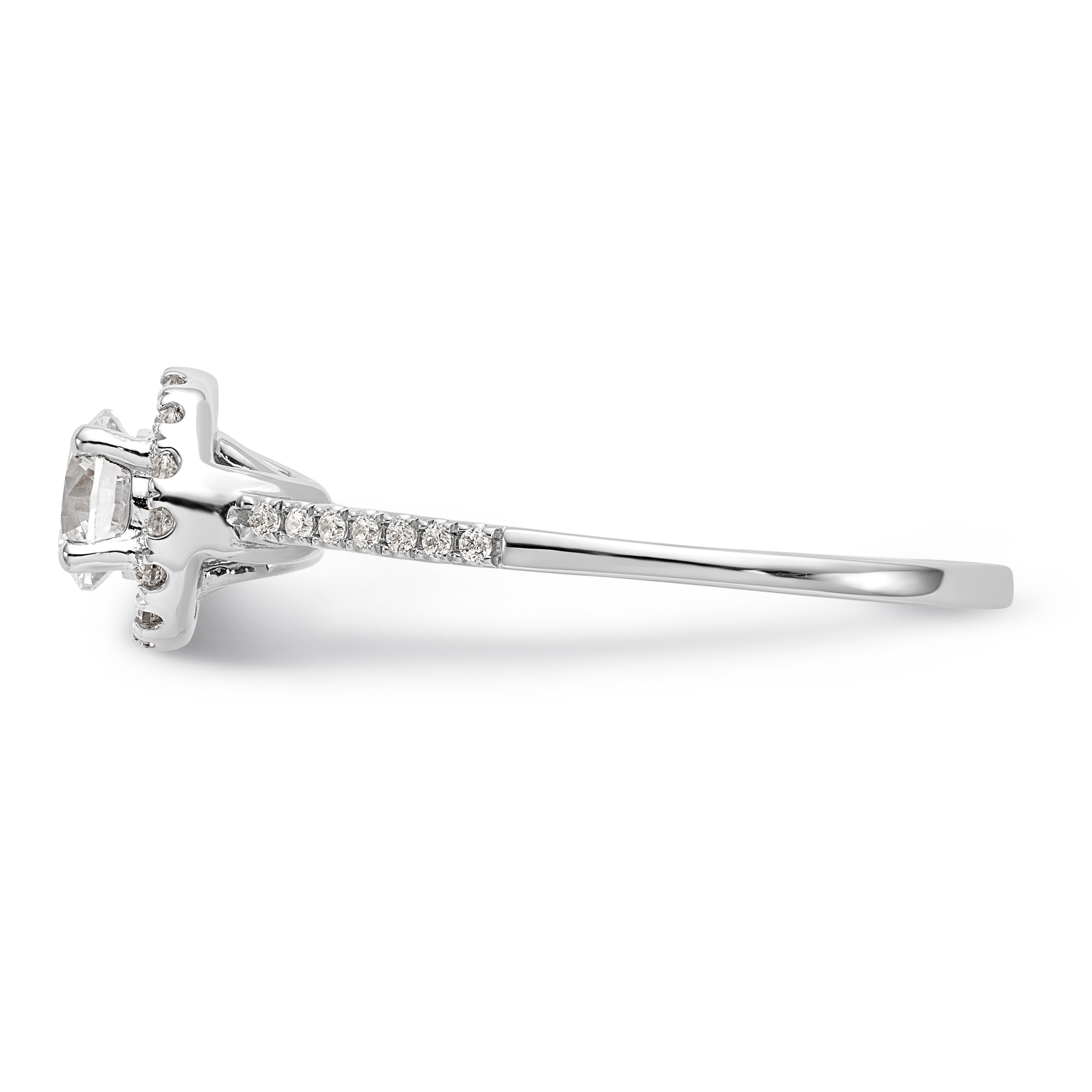 3/4 Ct. T.W. Natural Diamond Halo Engagement Ring in 14K White Gold