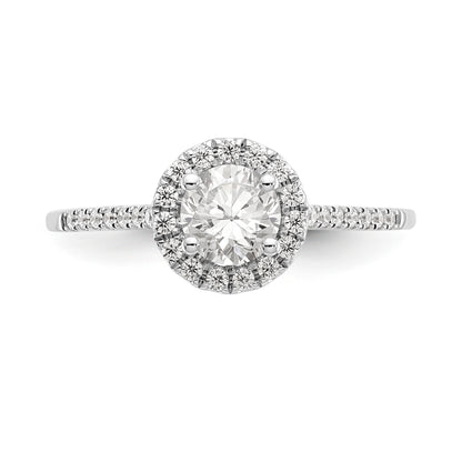 3/4 Ct. T.W. Natural Diamond Halo Engagement Ring in 14K White Gold