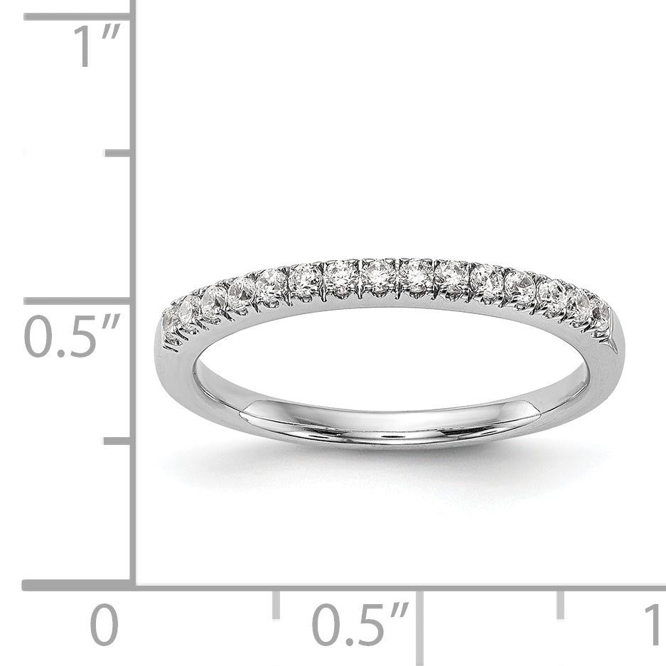 14k White Gold Diamond Wedding Band