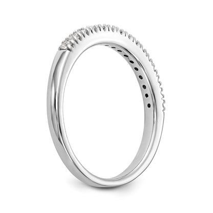 14k White Gold Diamond Wedding Band