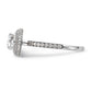 14K White Gold Round Simulated Diamond Halo Engagement Ring