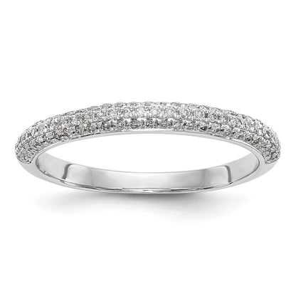 14k White Gold Diamond Wedding Band