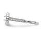14K White Gold Round Simulated Diamond Halo Engagement Ring
