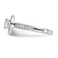 14K White Gold Round Simulated Diamond Halo Engagement Ring