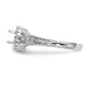 14K White Gold Round Simulated Diamond Halo Engagement Ring