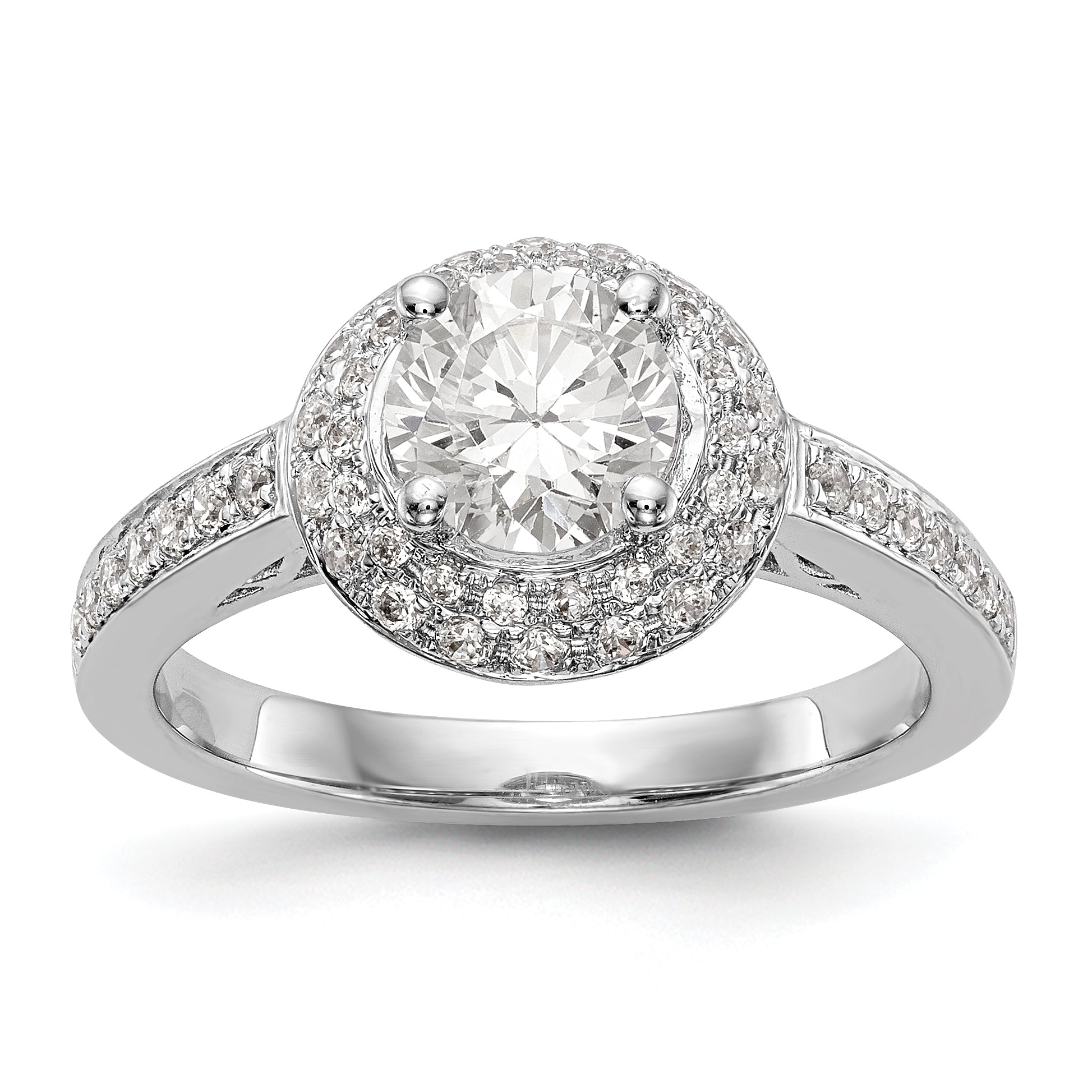 14k White Gold Diamond Wedding Band