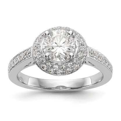 14k White Gold Diamond Wedding Band