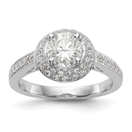 14k White Gold Diamond Wedding Band