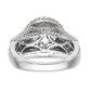 14KW Round Simulated Diamond Double Halo Engagement Ring