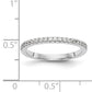 14k White Gold Diamond Wedding Band