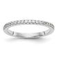 14k White Gold Diamond Wedding Band